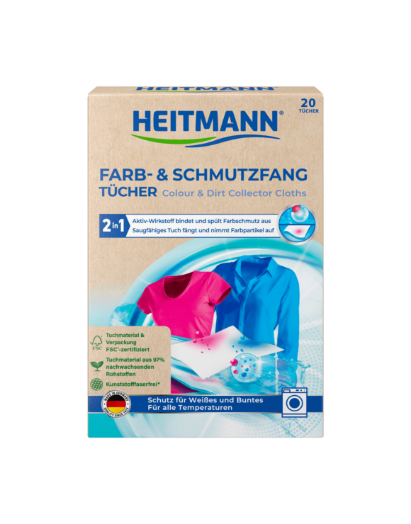 HEITMANN Farb- und Schmutzfangtücher, 20 Stück, FSC Mix