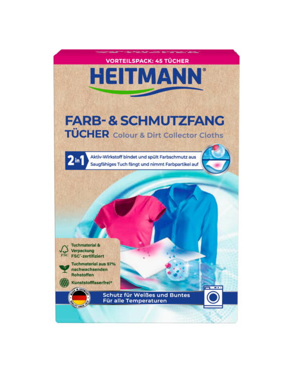 HEITMANN Farb- und Schmutzfangtücher, 45 Stück, FSC Mix