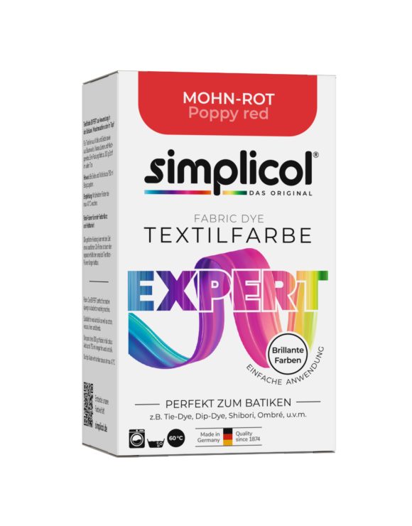 simplicol Textilfarbe expert Mohn-Rot