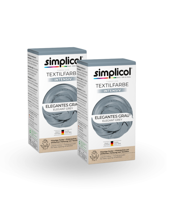 simplicol Textilfarbe intensiv Elegantes Grau 2er Pack