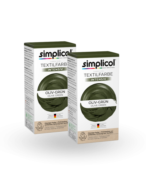 simplicol Textilfarbe intensiv Oliv-Grün 2er Pack