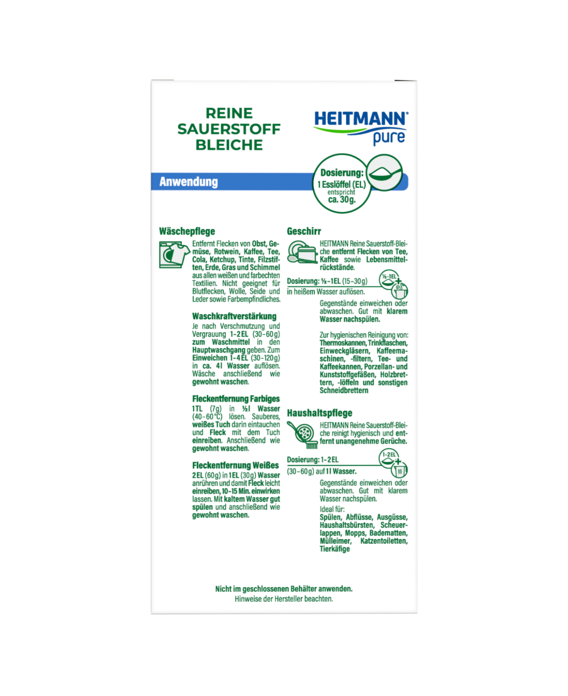 HEITMANN pure Reine Sauerstoff-Bleiche 350 g