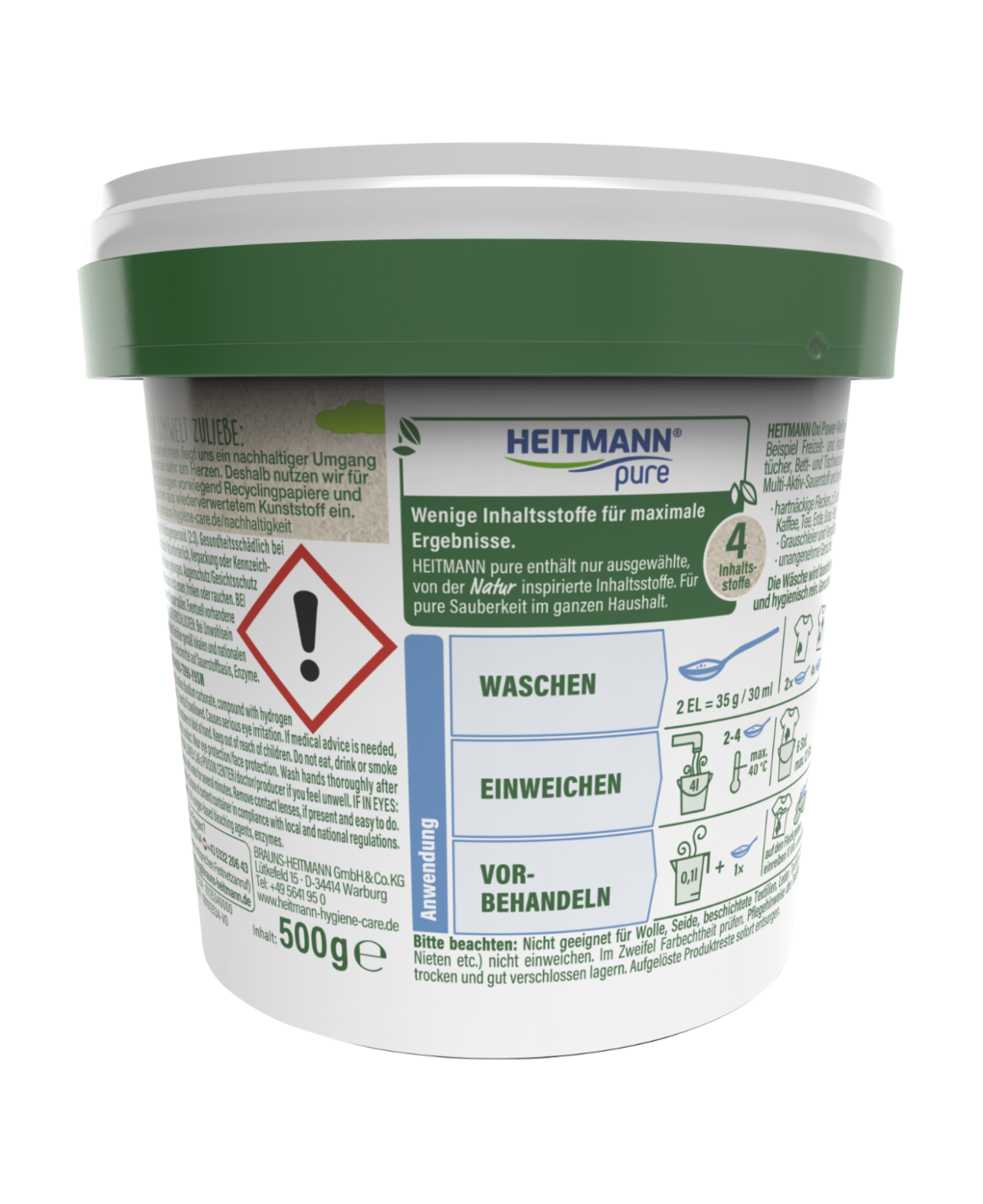 HEITMANN pure Oxi Power-Weiss 500 g