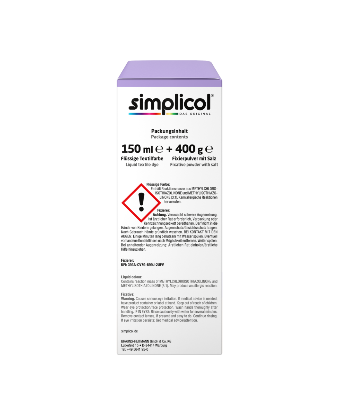 simplicol Textilfarbe intensiv Miss Lavendel
