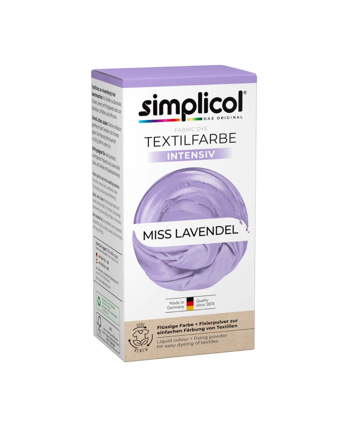 simplicol Textilfarbe intensiv Miss Lavendel