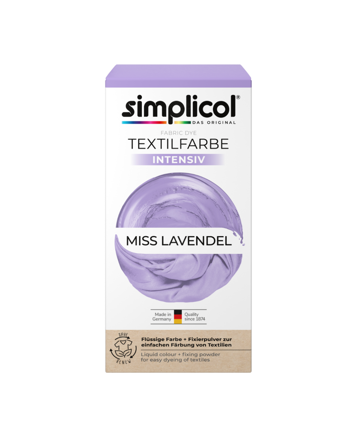 simplicol Textilfarbe intensiv Miss Lavendel