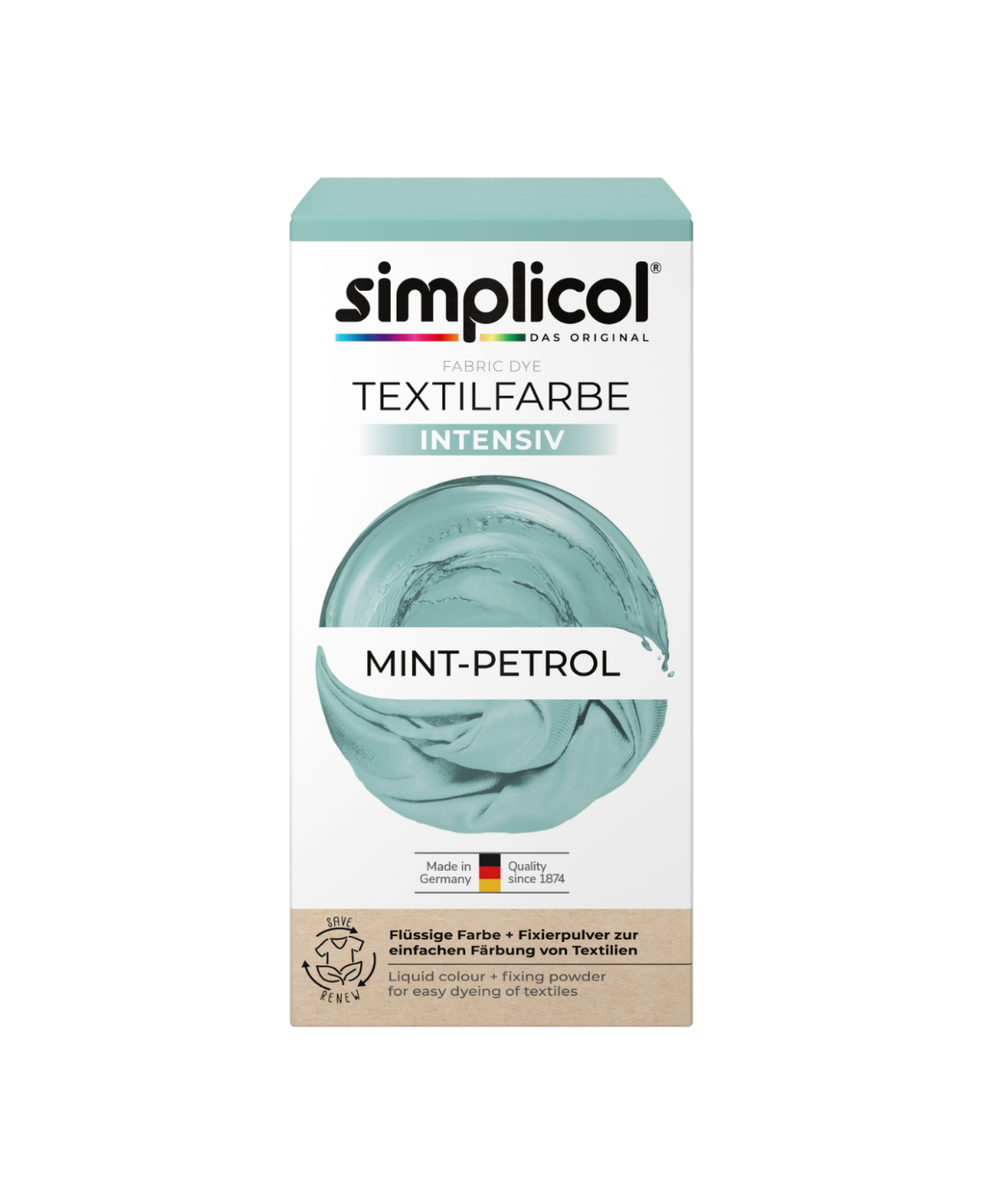 simplicol Textilfarbe intensiv Mint-Petrol