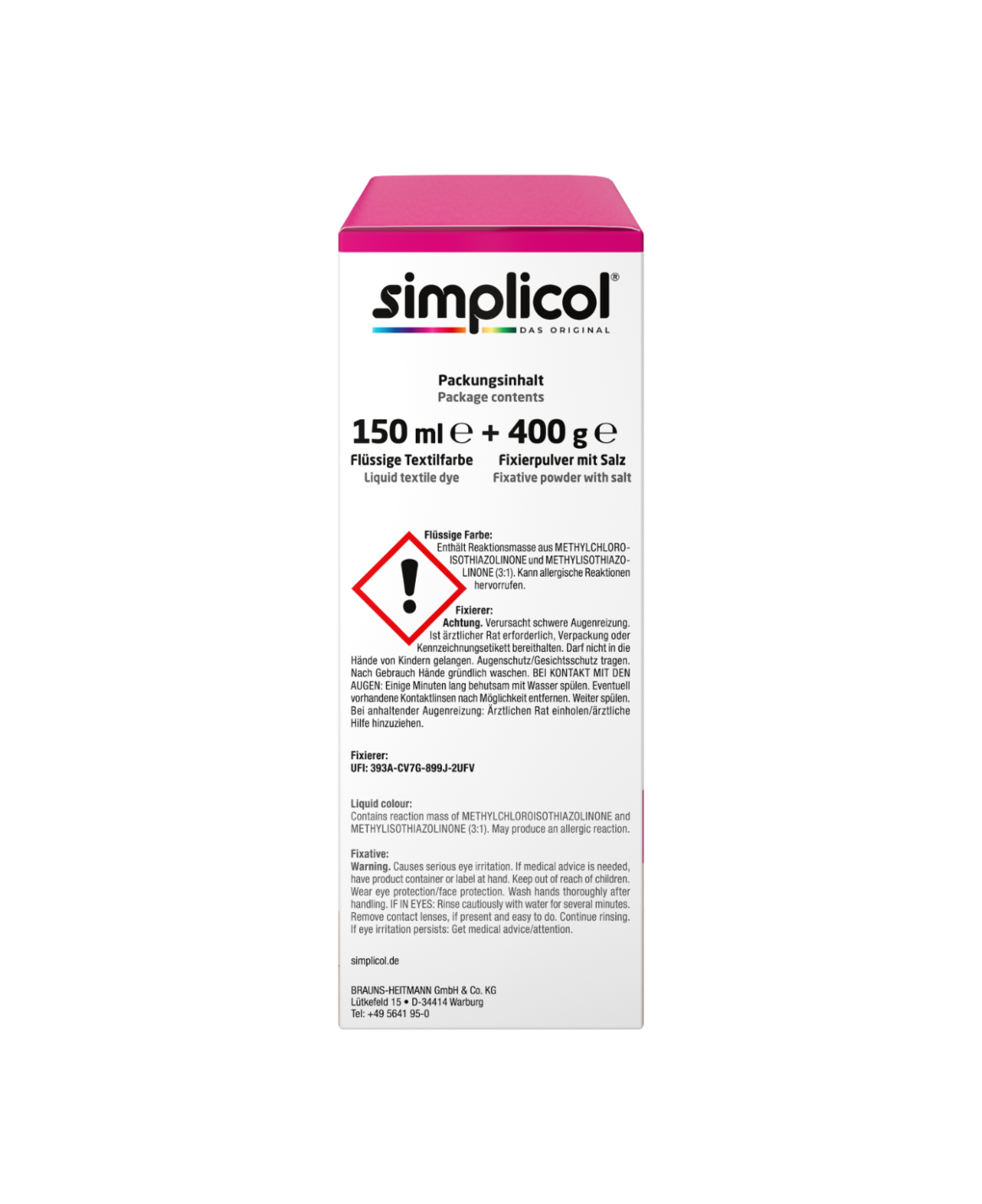 simplicol Textilfarbe intensiv Pink-Berry