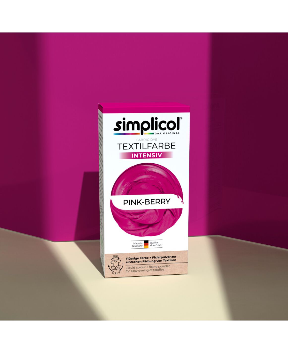 simplicol Textilfarbe intensiv Pink-Berry
