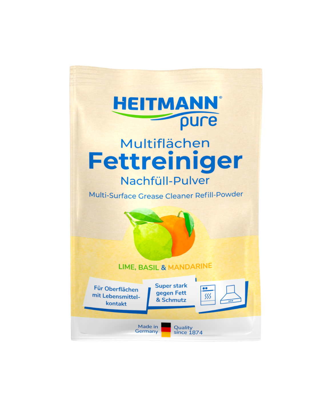 HEITMANN pure Multiflächen Fettreiniger 25 g Nachfüllbeutel 