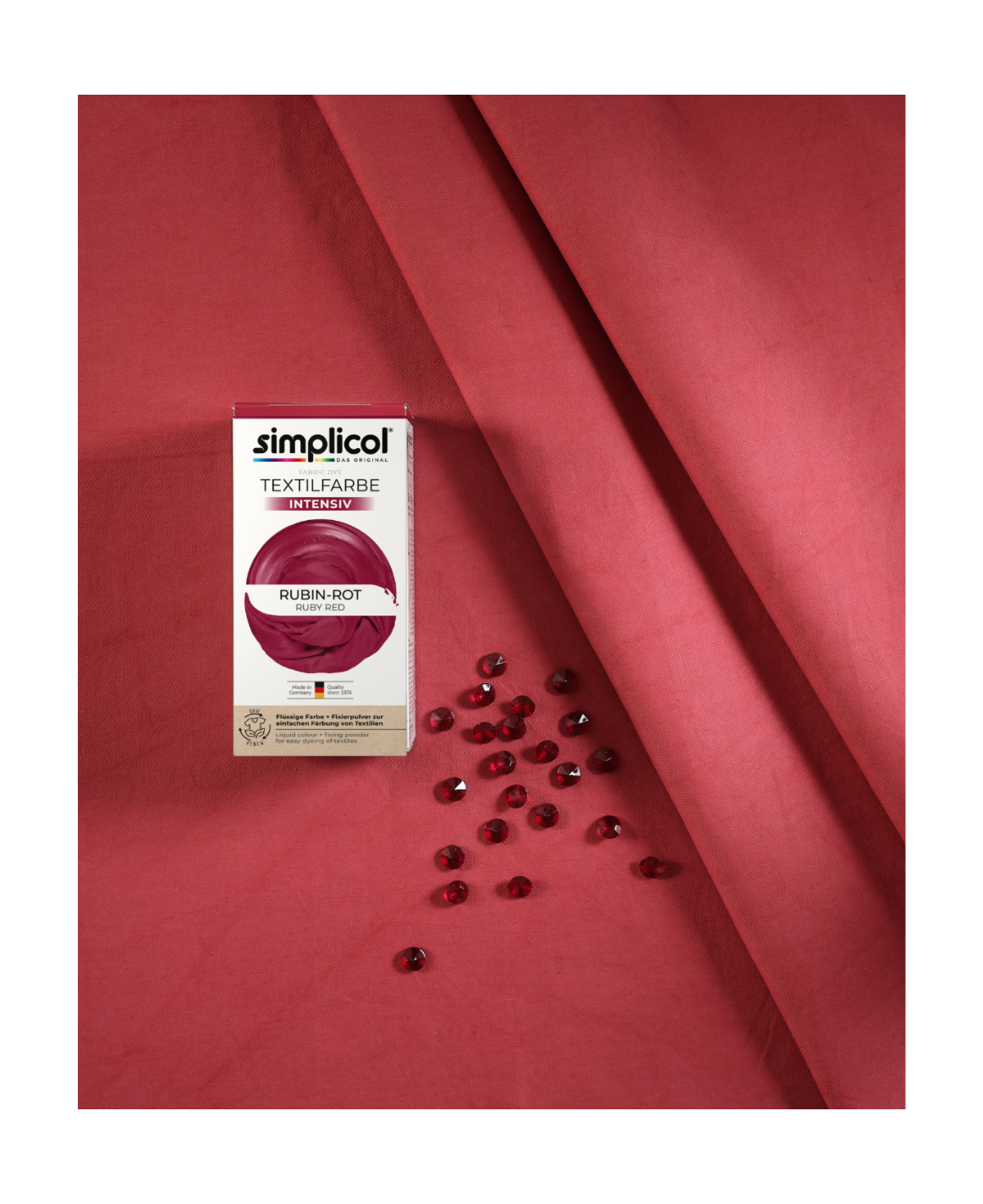 simplicol Textilfarbe intensiv Rubin-Rot