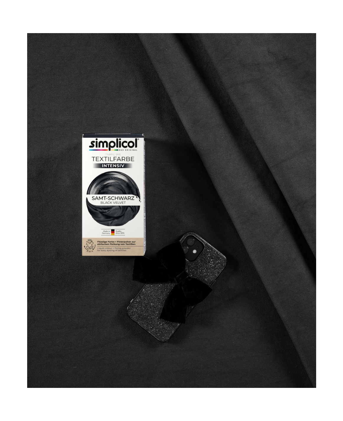 simplicol Textilfarbe intensiv Samt Schwarz