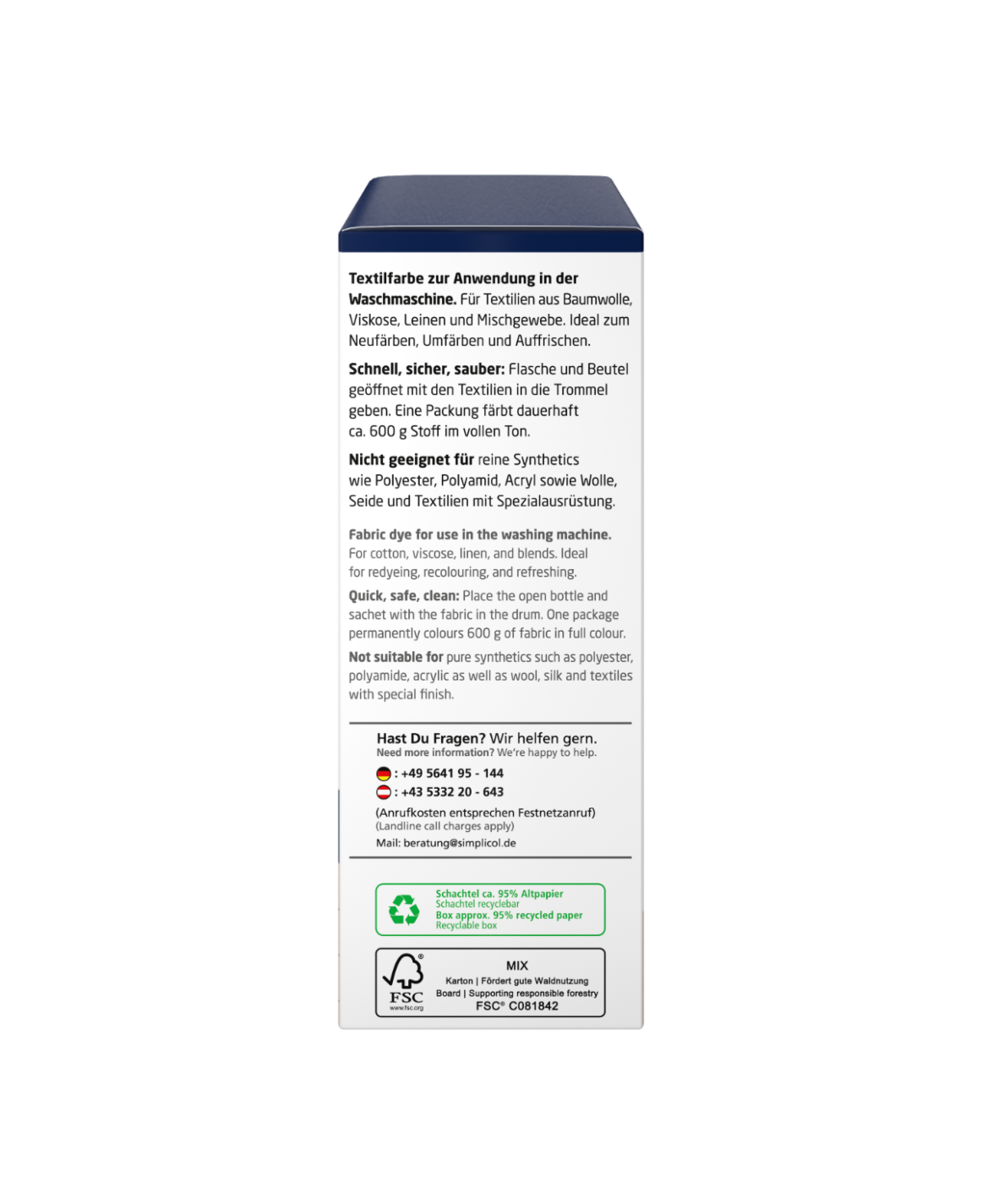 simplicol Textilfarbe intensiv Nacht-Blau