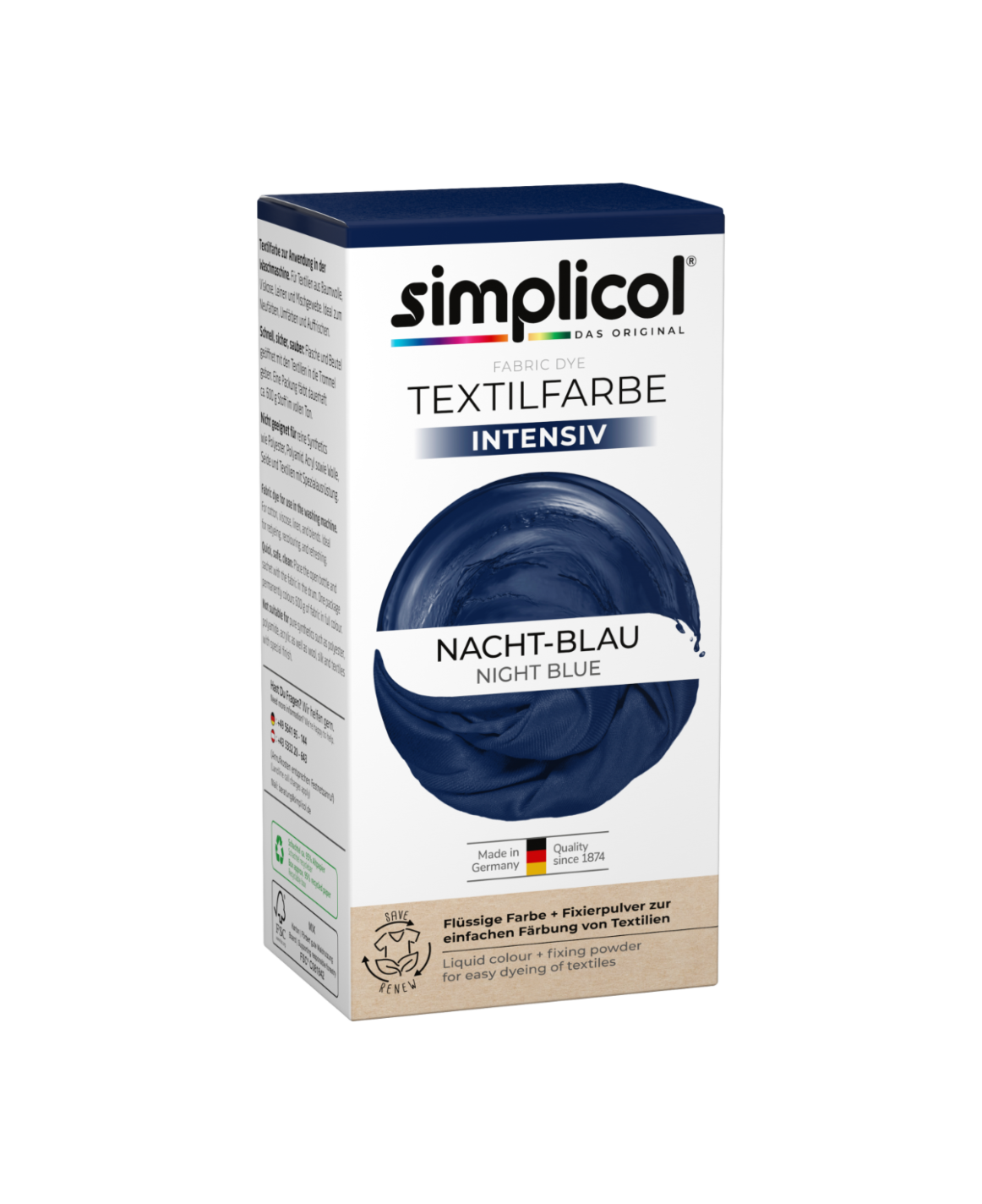 simplicol Textilfarbe intensiv Nacht-Blau