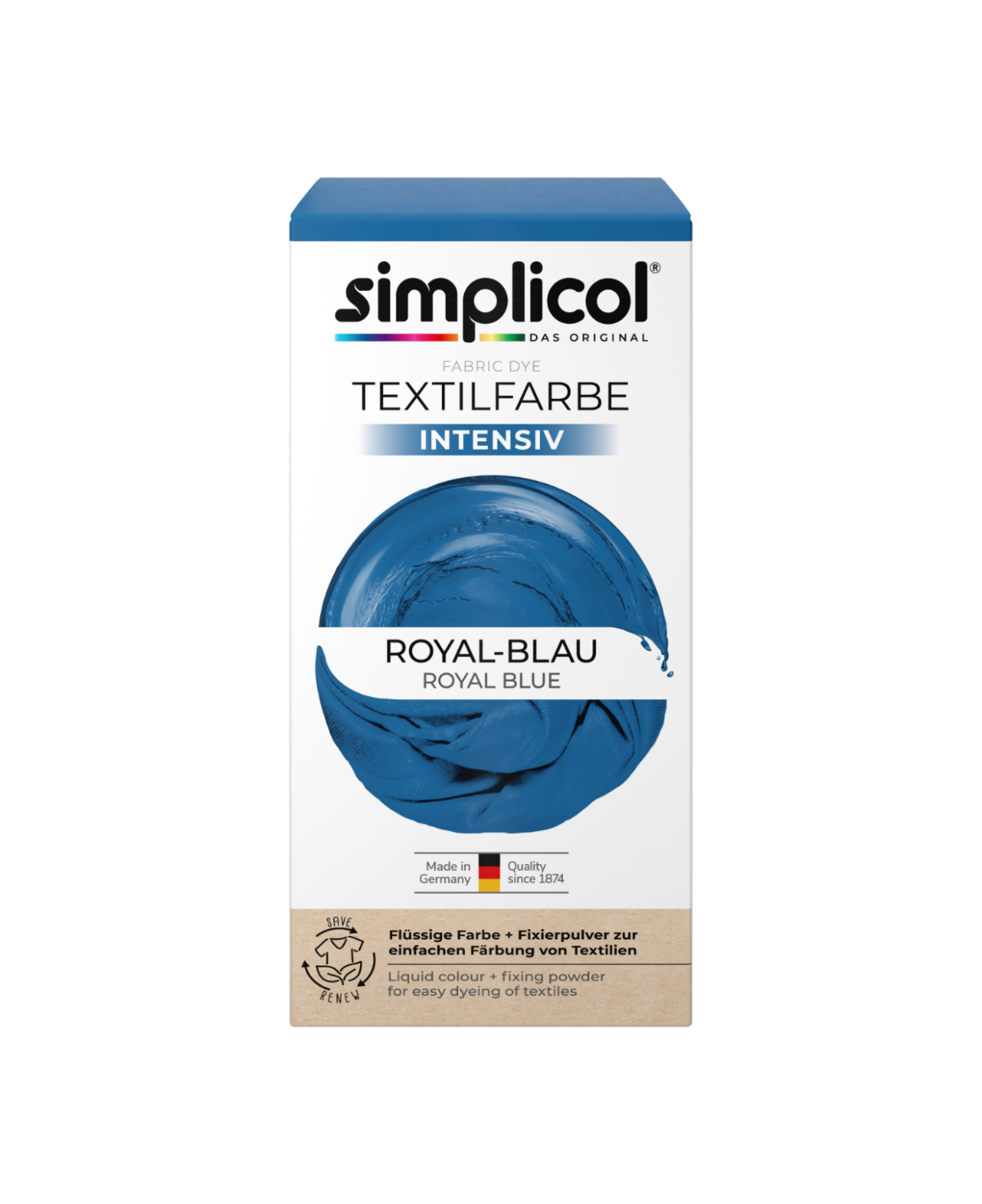 simplicol Textilfarbe intensiv Royal Blau
