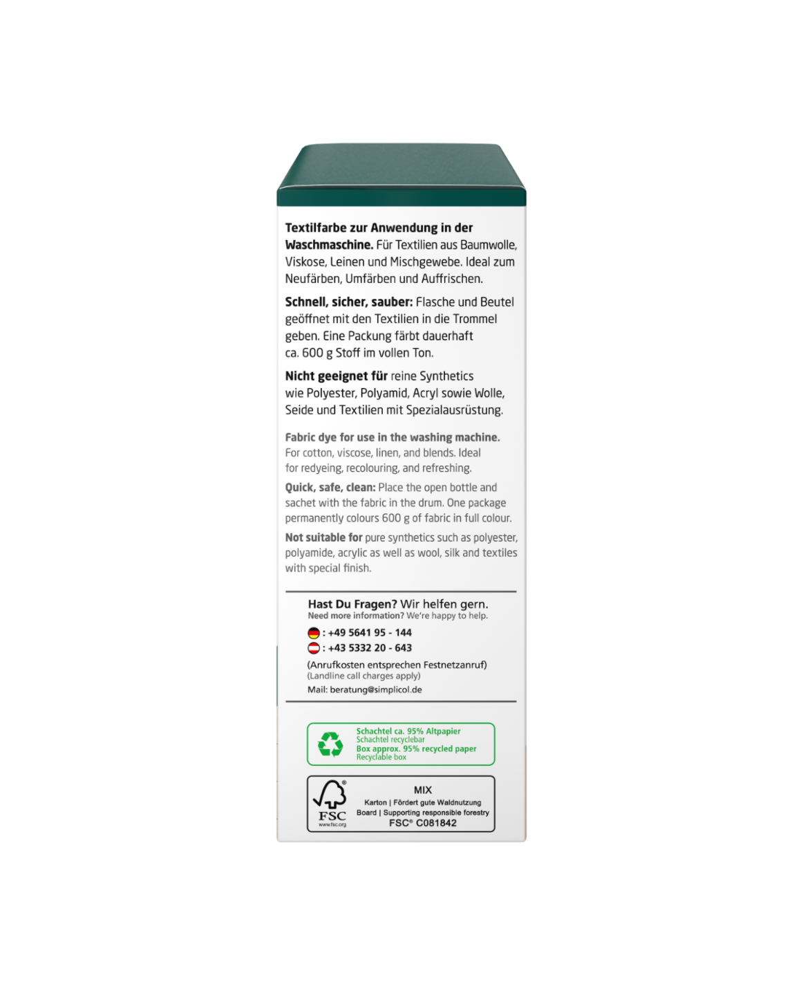 simplicol Textilfarbe intensiv Wald Grün