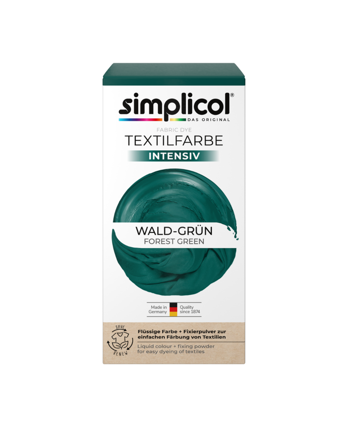 simplicol Textilfarbe intensiv Wald Grün