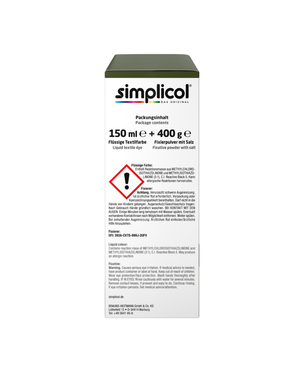 simplicol Textilfarbe intensiv Oliv-Grün