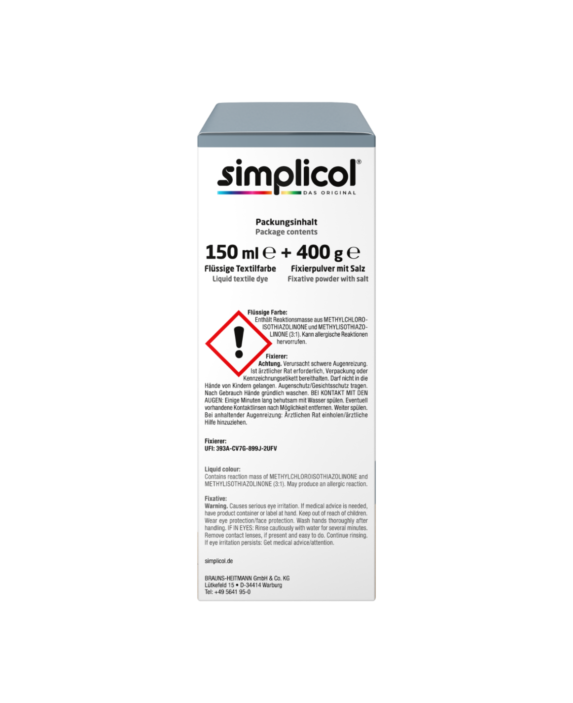 simplicol Textilfarbe intensiv Elegantes Grau