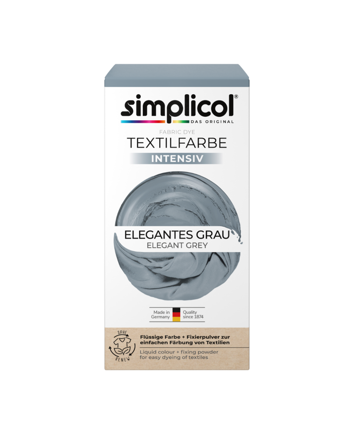 simplicol Textilfarbe intensiv Elegantes Grau