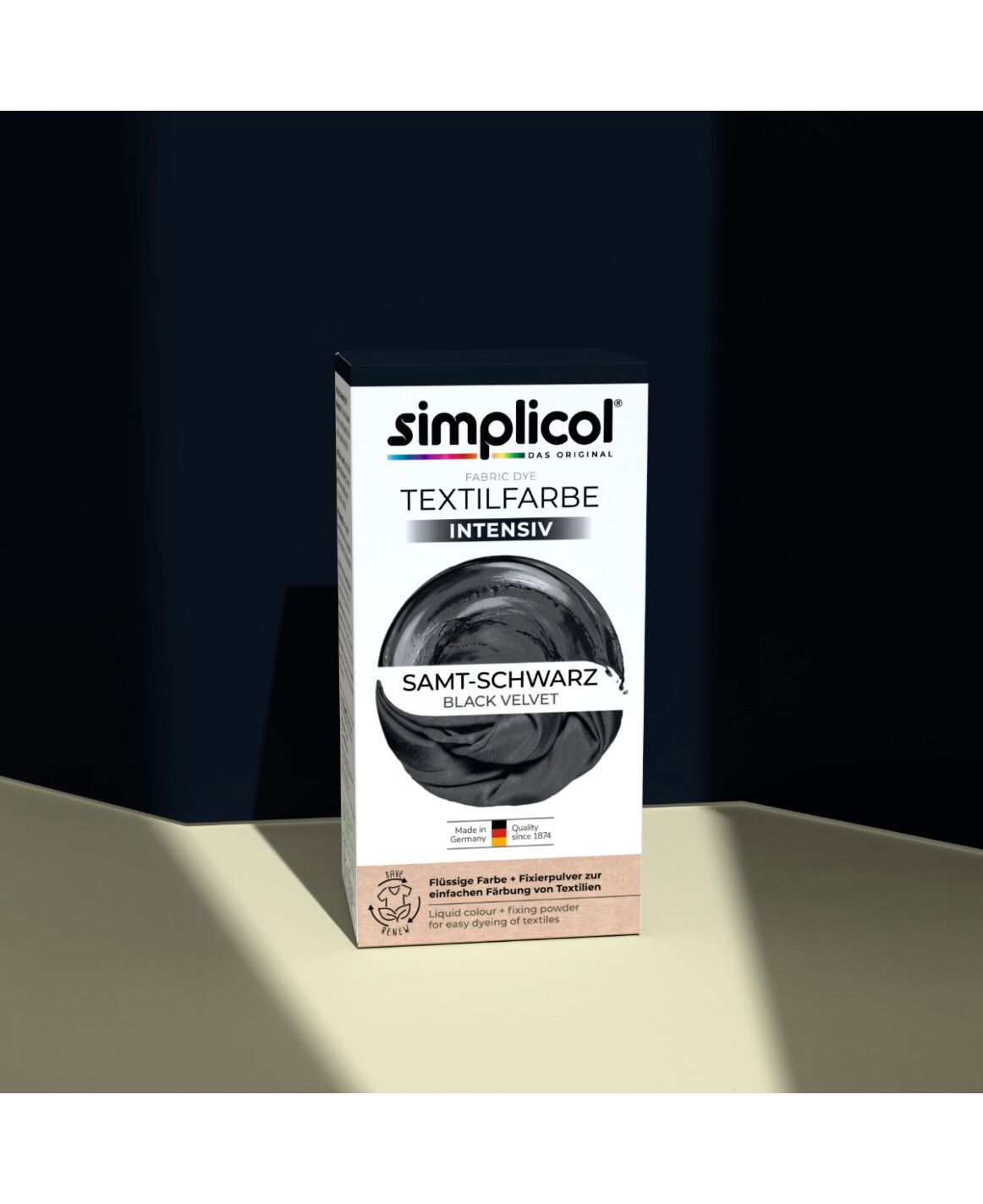simplicol Textilfarbe intensiv Samt Schwarz