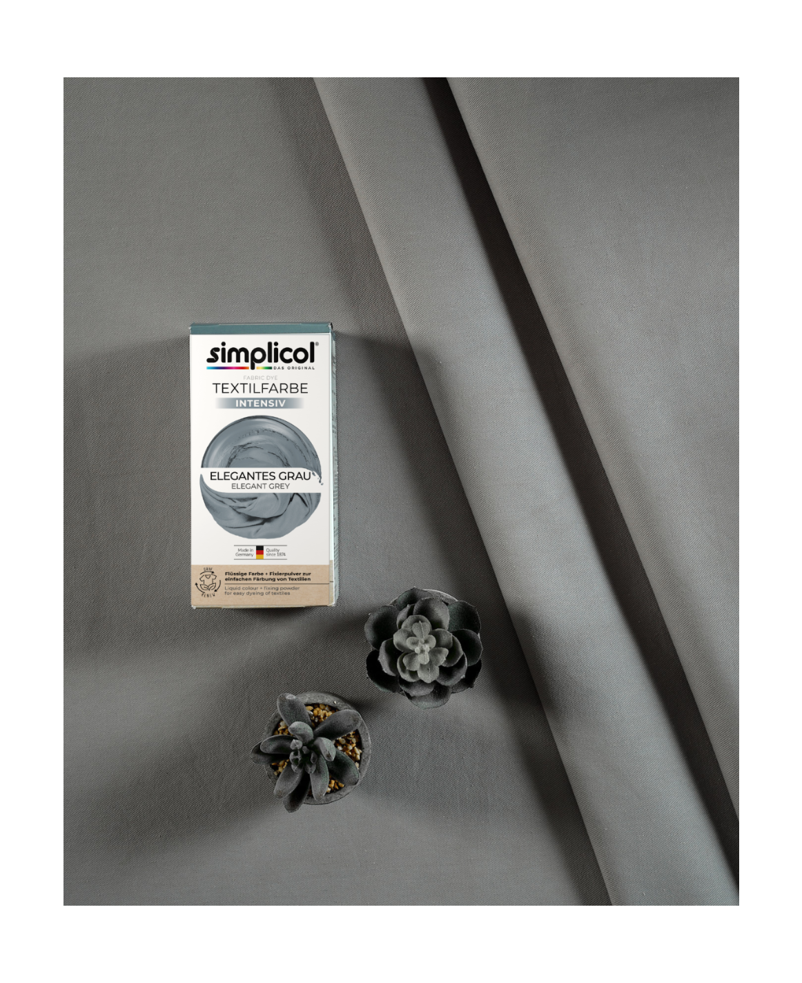 simplicol Textilfarbe intensiv Elegantes Grau