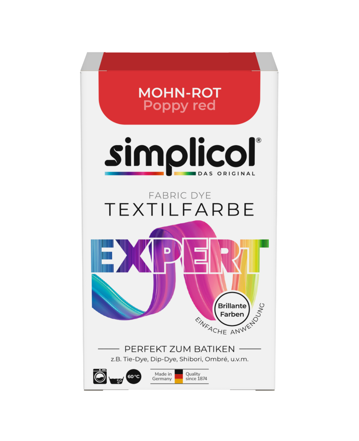 simplicol Textilfarbe expert Mohn-Rot