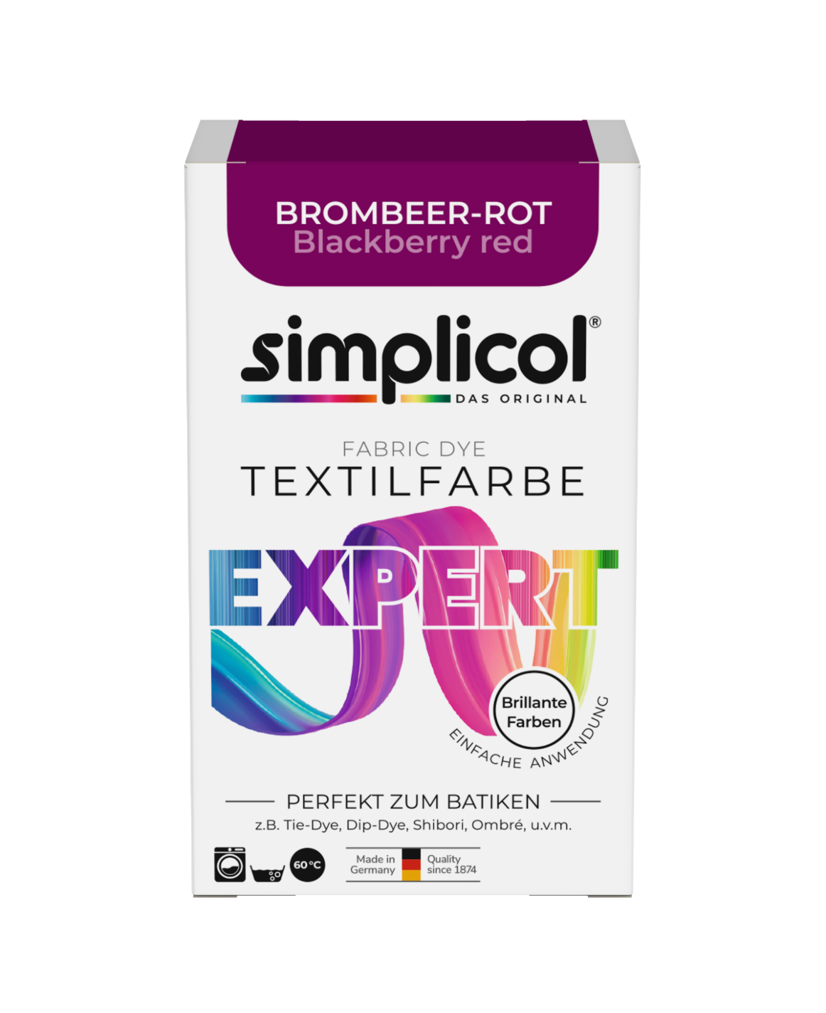 simplicol Textilfarbe expert Brombeer-Rot
