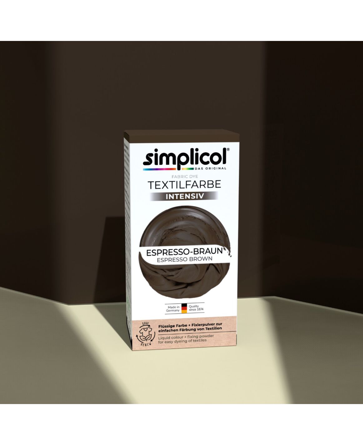 simplicol Textilfarbe intensiv Espresso Braun