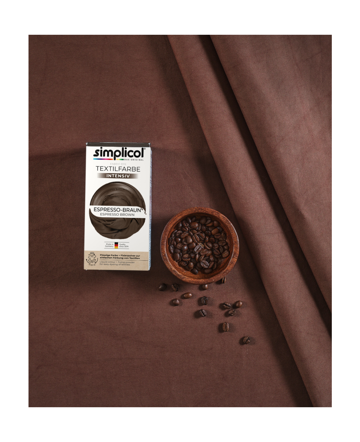 simplicol Textilfarbe intensiv Espresso Braun