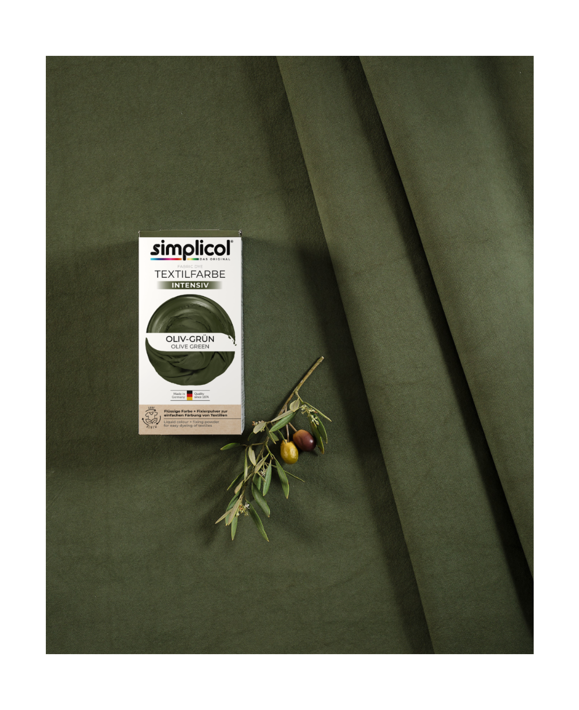 simplicol Textilfarbe intensiv Oliv-Grün