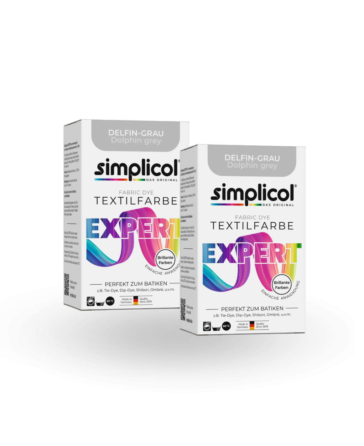 simplicol Textilfarbe expert Delfin-Grau 2er Pack