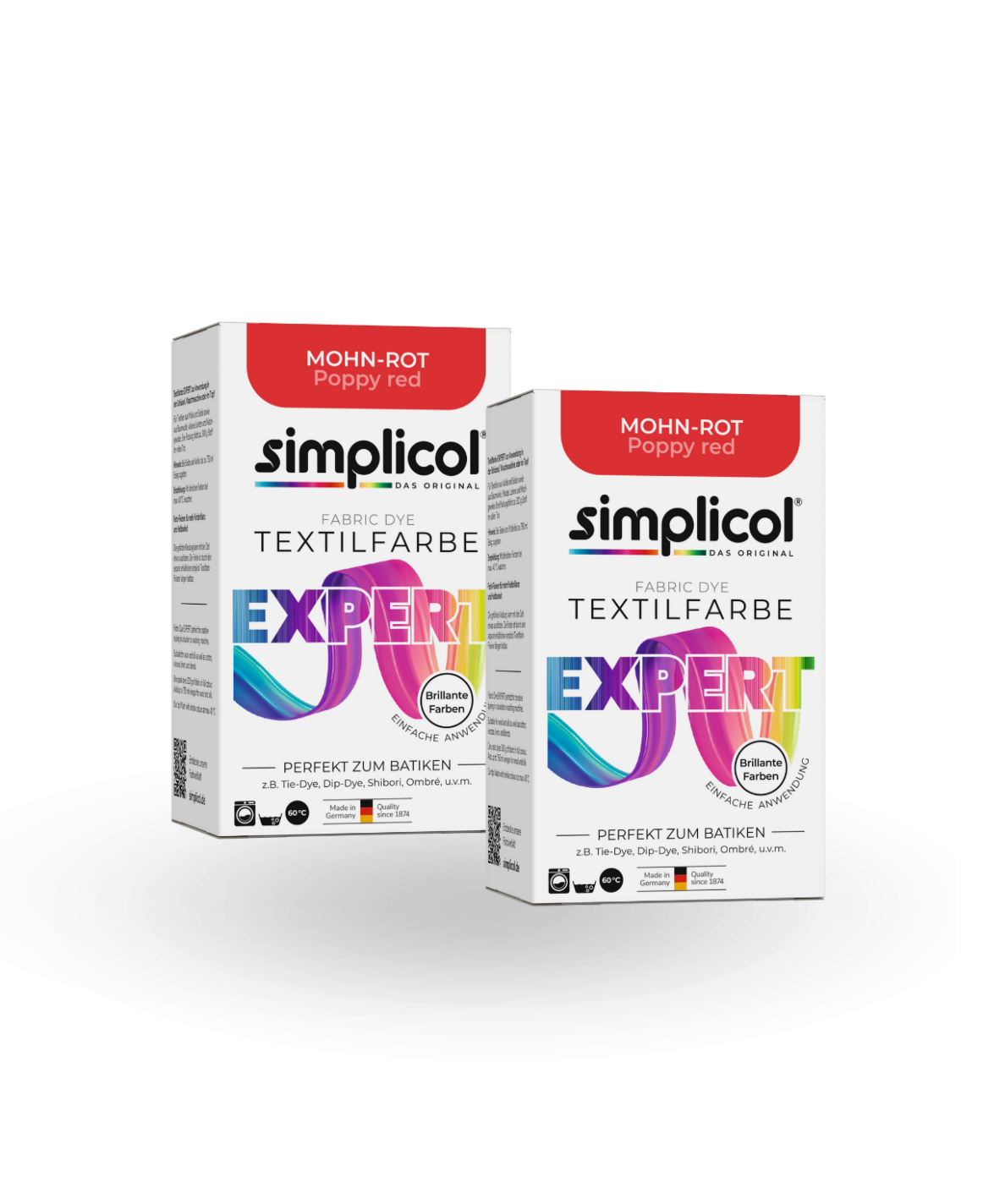 simplicol Textilfarbe expert Mohn-Rot 2er Pack