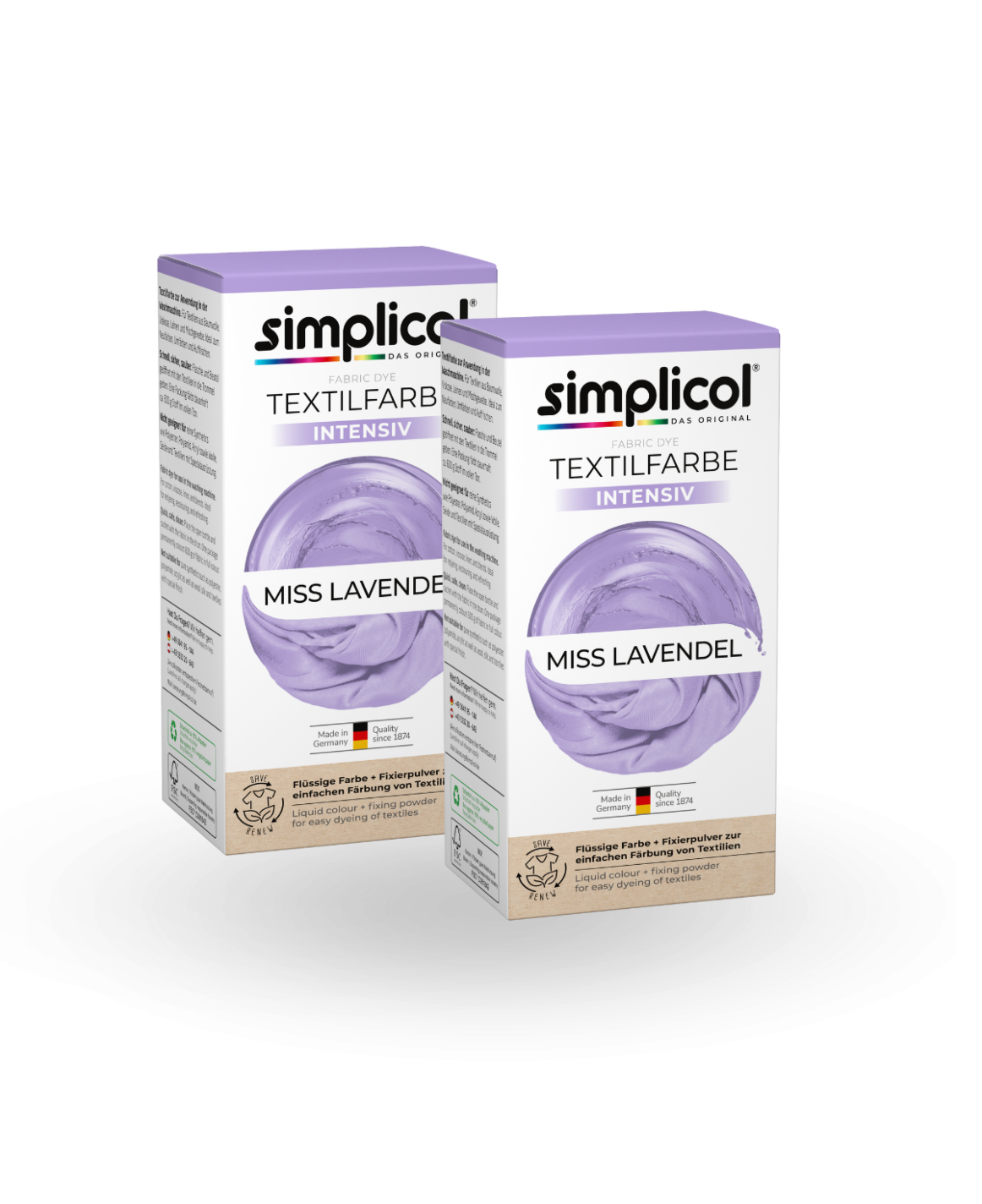 simplicol Textilfarbe intensiv Miss Lavendel 2er Pack