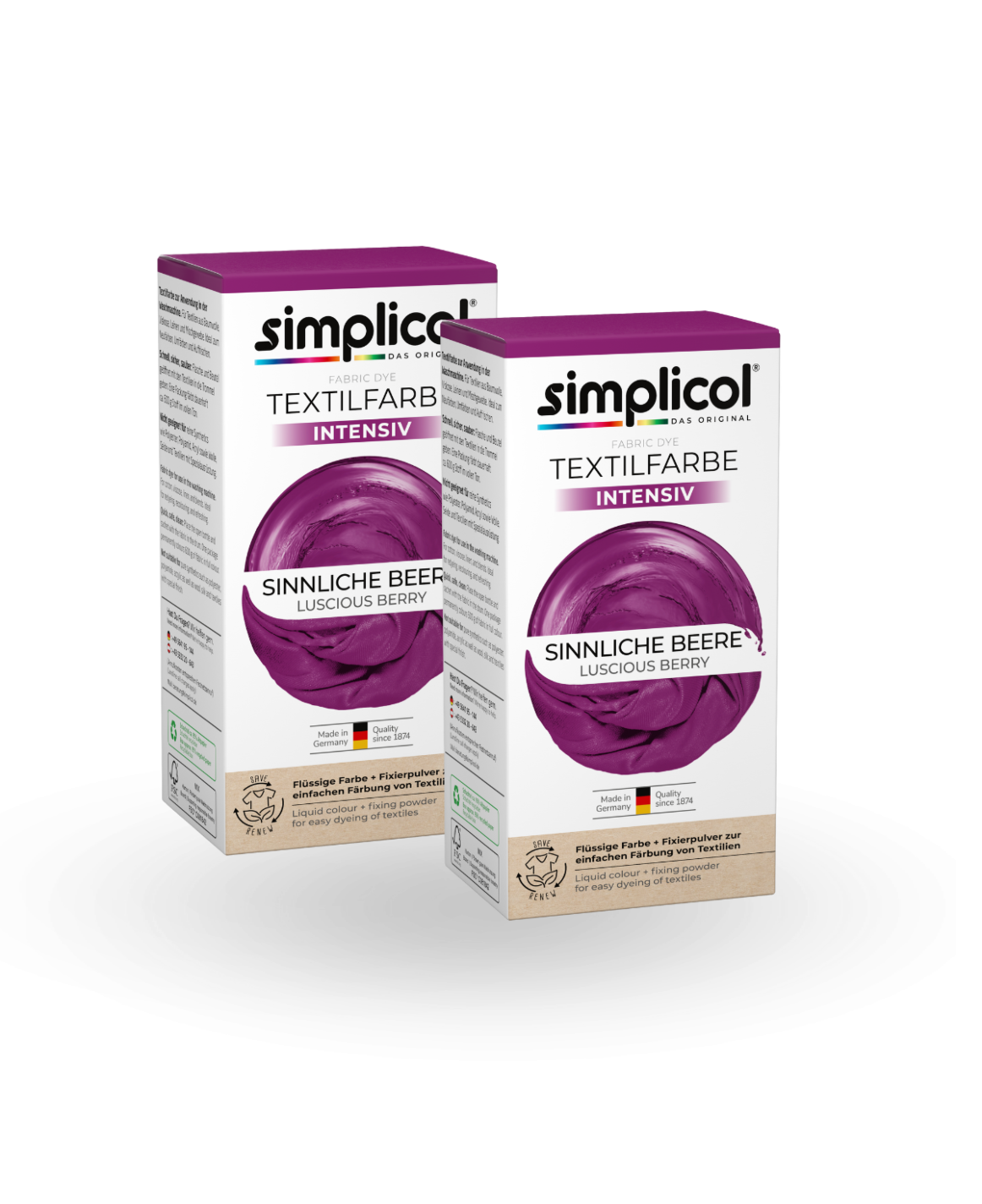 simplicol Textilfarbe intensiv Sinnliche Beere 2er Pack