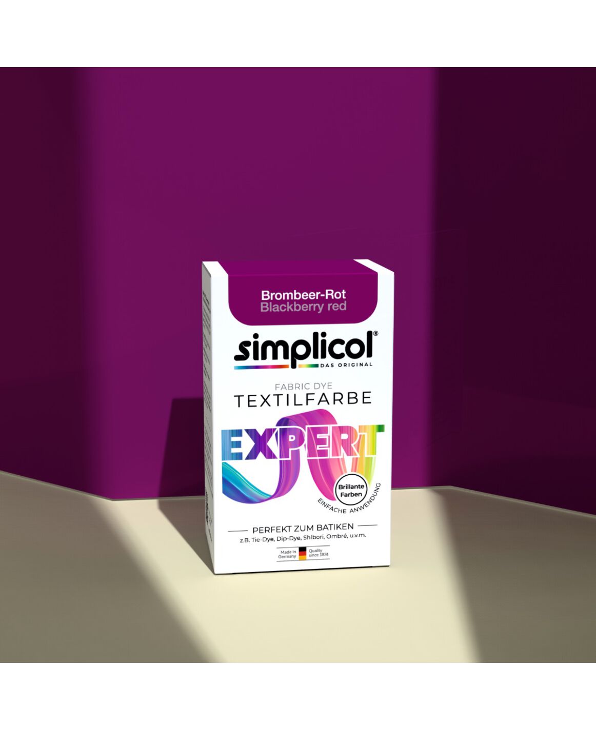 simplicol Textilfarbe expert Brombeer-Rot