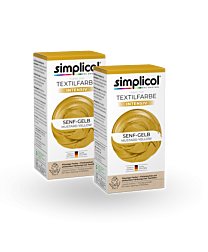simplicol Textilfarbe intensiv Senf-Gelb 2er Pack