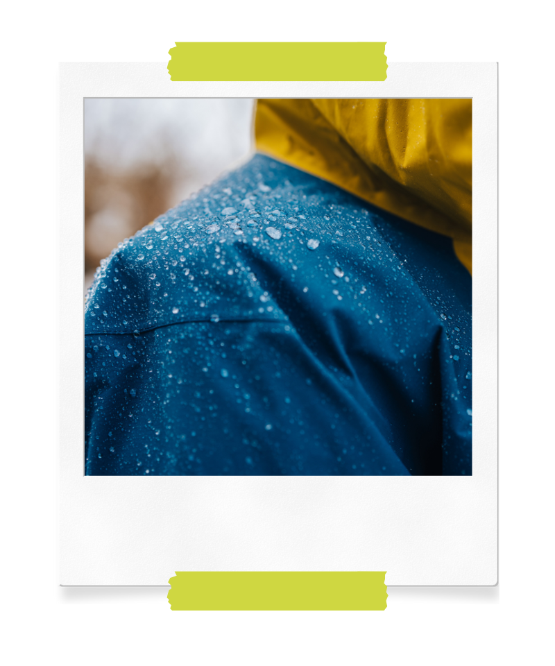 Imprägnierte Regenjacke