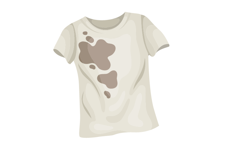 Fleck auf T-Shirt