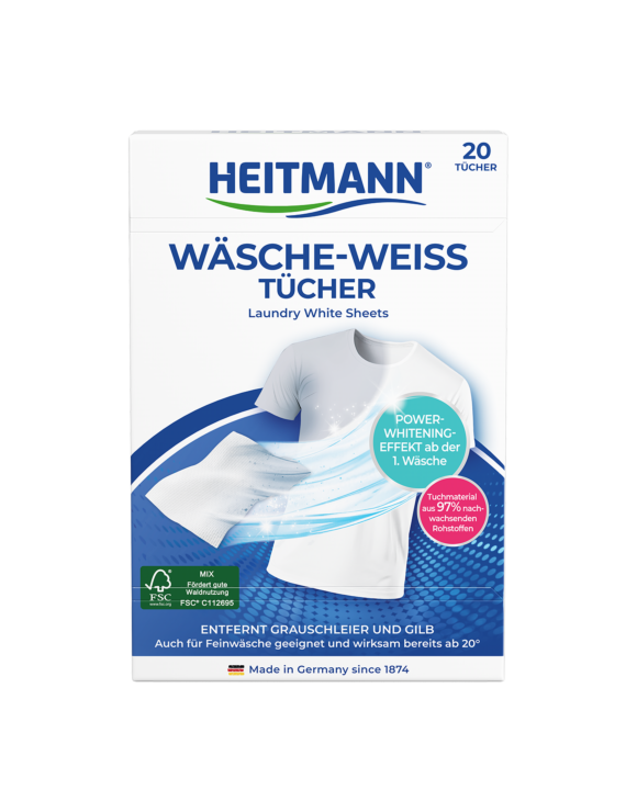 HEITMANN Laundry White Cloths 20 pieces, FSC Mix