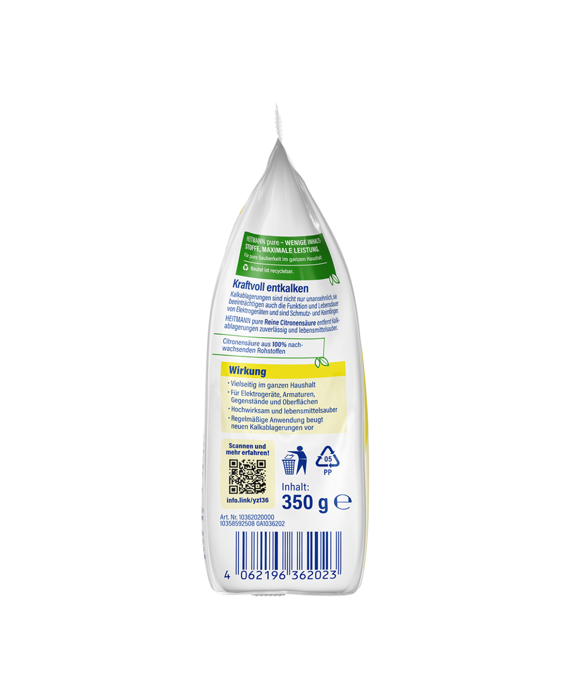 HEITMANN pure Pure Citric Acid 350 g
