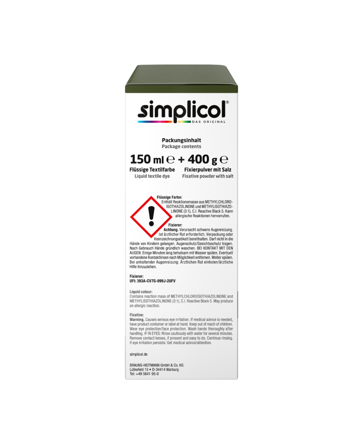 simplicol Fabric Dye intensive Olive Green