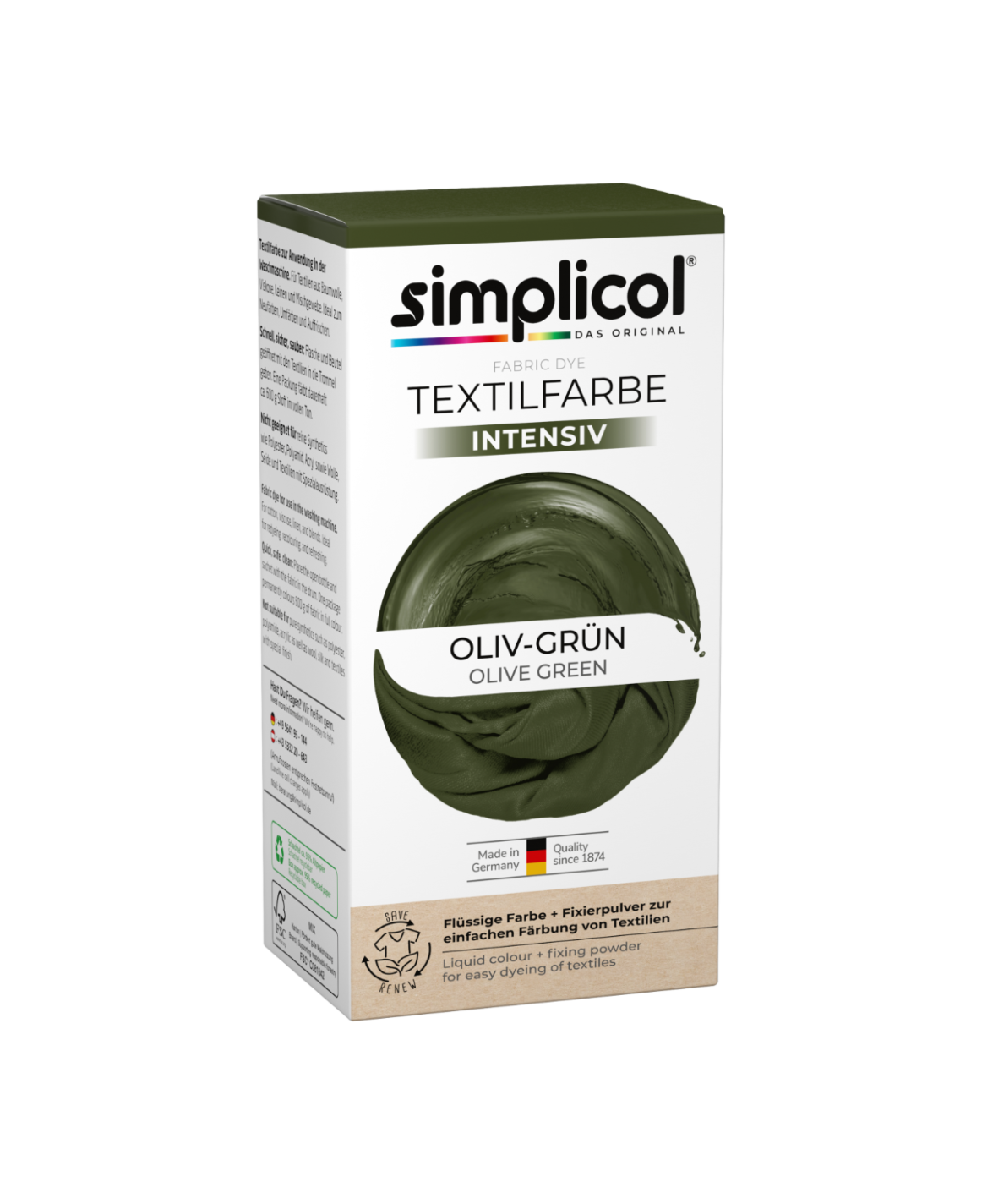 simplicol Fabric Dye intensive Olive Green