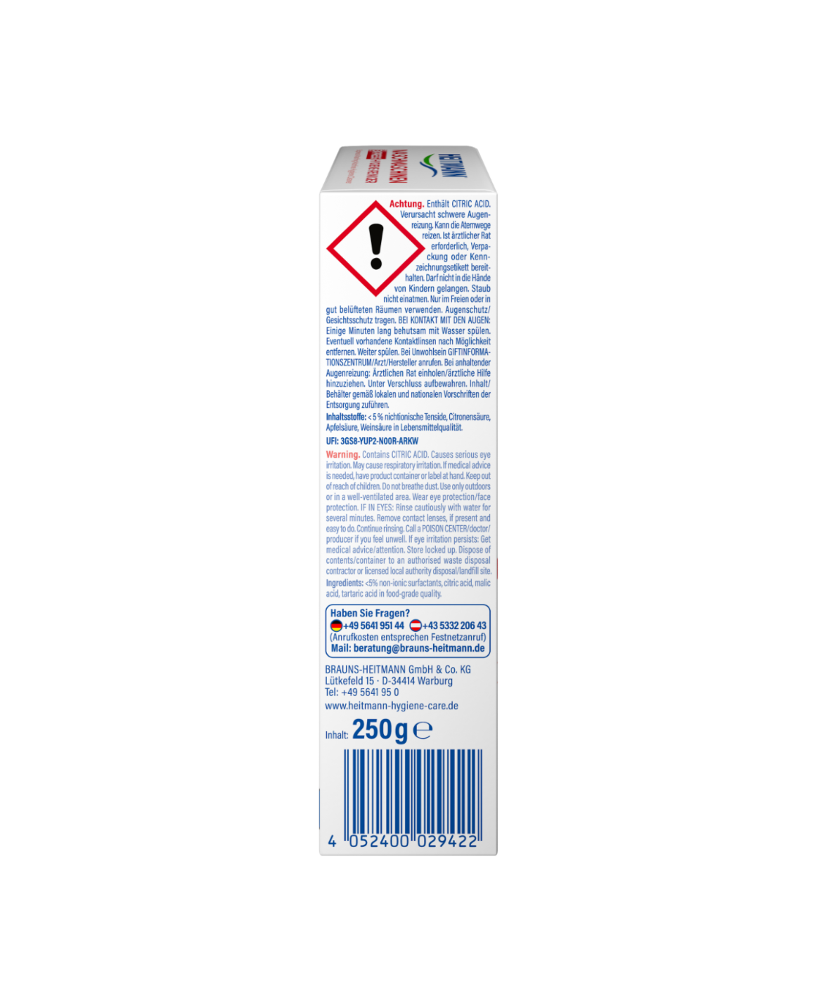 HEITMANN Express Washing Machine Hygiene Cleaner 250 g