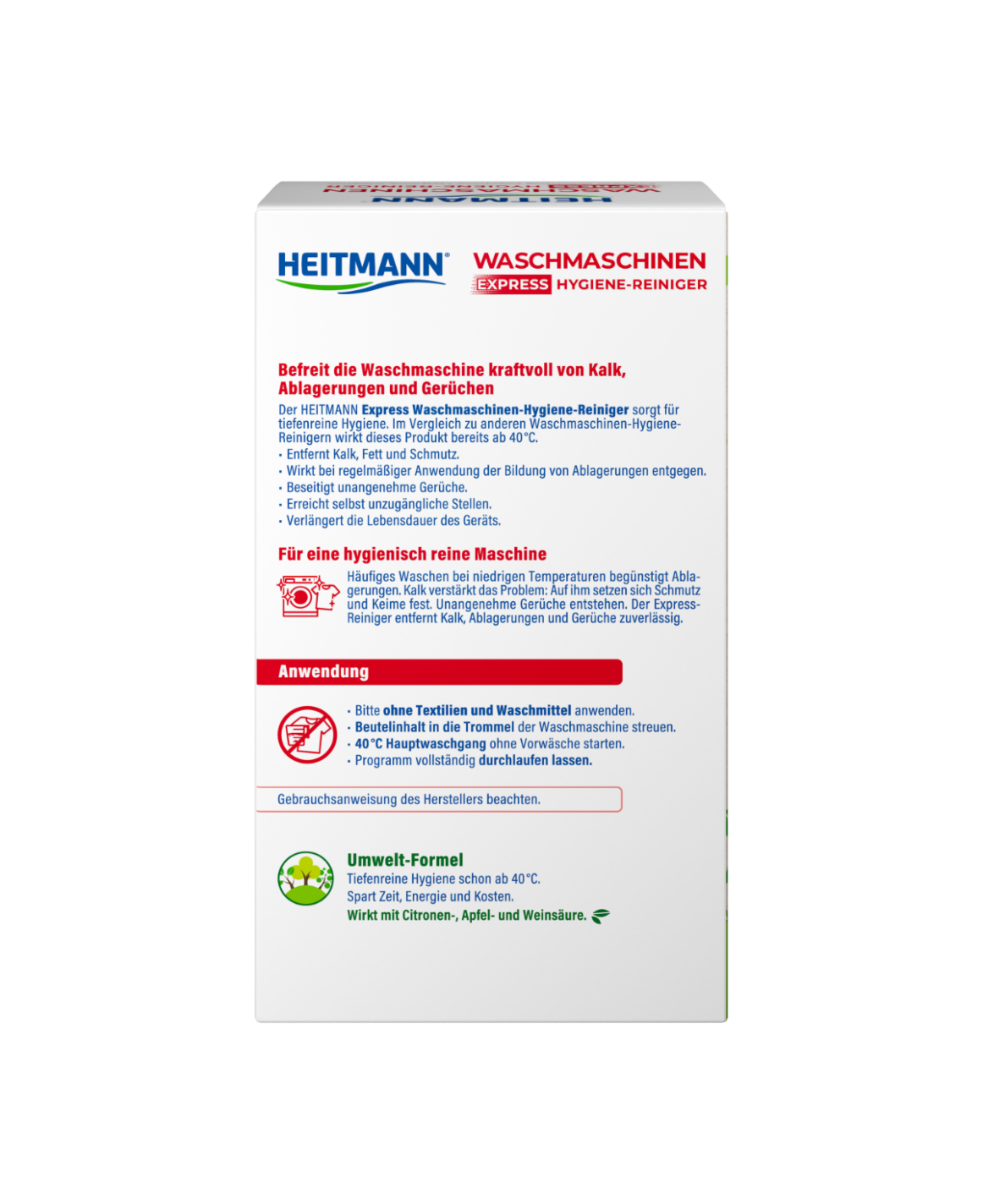 HEITMANN Express Washing Machine Hygiene Cleaner 250 g