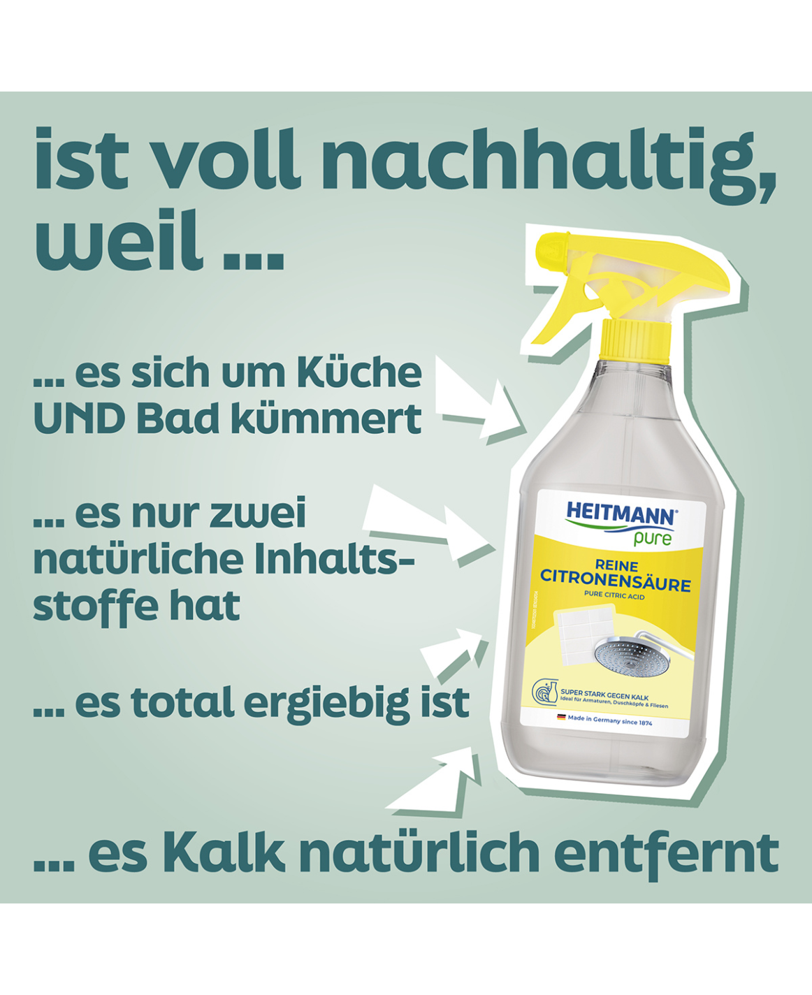 HEITMANN Pure Citric Acid Spray 500 ml