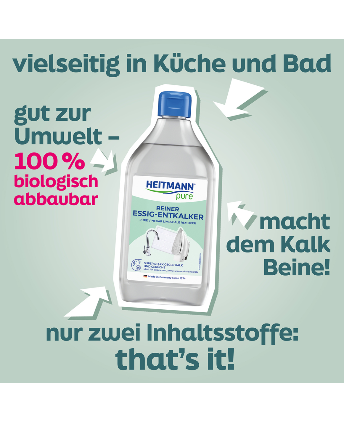 HEITMANN Pure Vinegar Limescale Remover 500 ml
