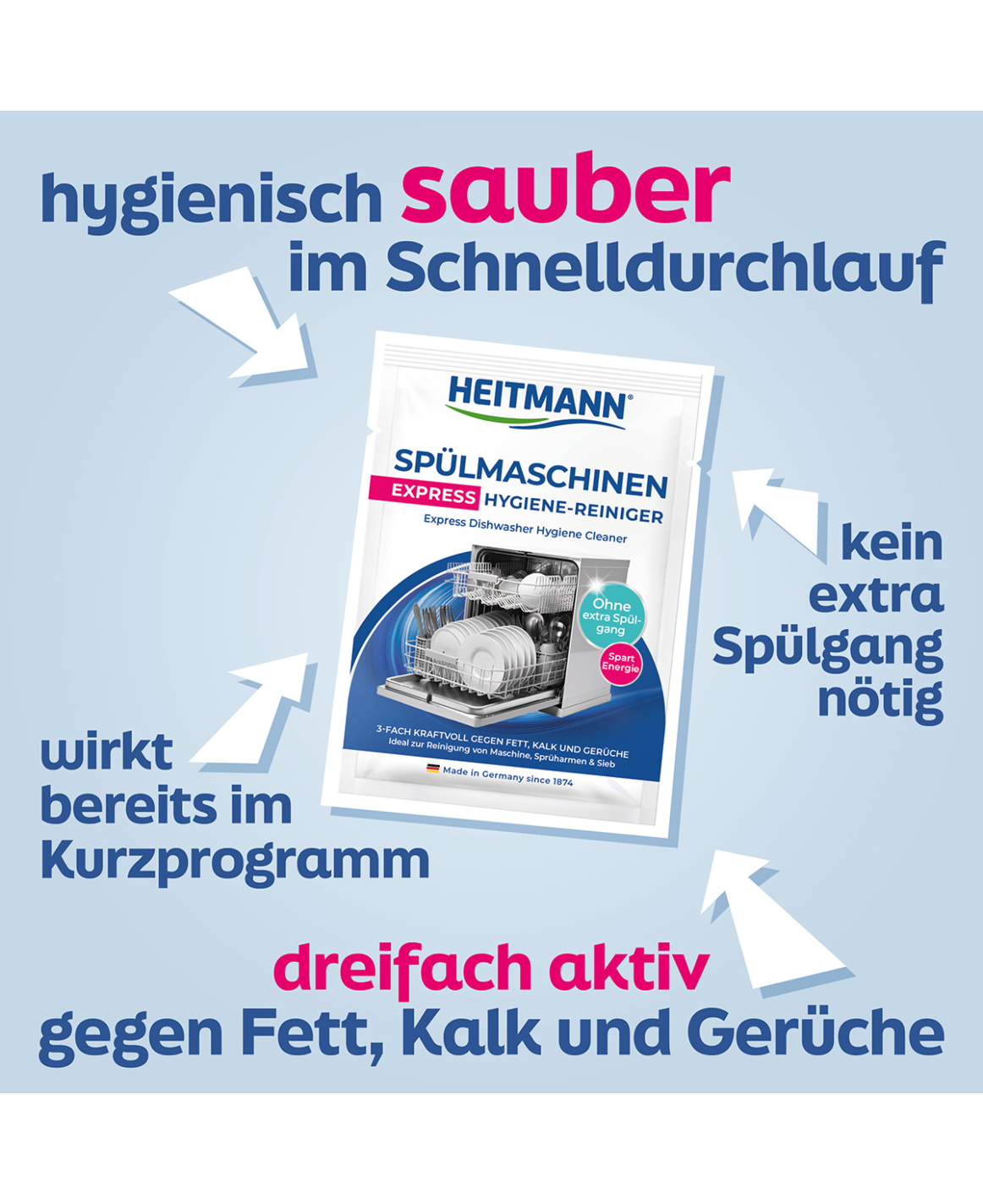 HEITMANN Express Dishwasher Hygiene Cleaner 30 g