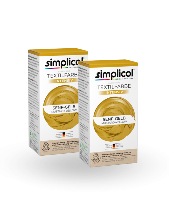 simplicol Textilfarbe intensiv Senf-Gelb 2er Pack