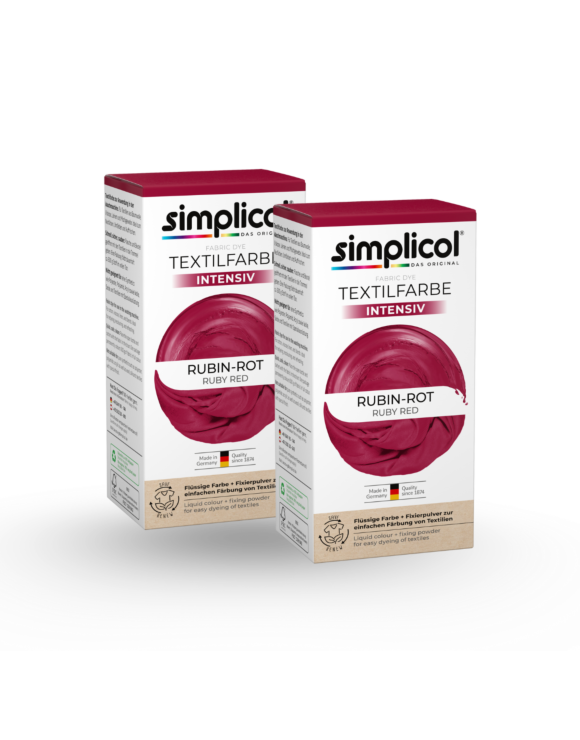 simplicol Textilfarbe intensiv Rubin-Rot 2er Pack